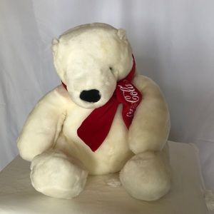 COCA COLA brand plush white bear Presented by BOYDS.